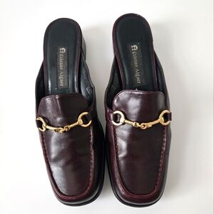 Vintage Leather Loafer Eitenne Aigner "Horsebit" Mules